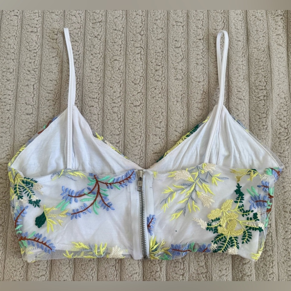 Urban Outfitters Embroidered Crop Top - Picture 2 of 5